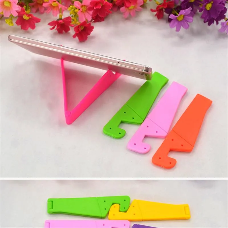 0288 Universal Phone Stand Foldable V Shape Mobile Mount Stand Holder Bracket (Random Color)