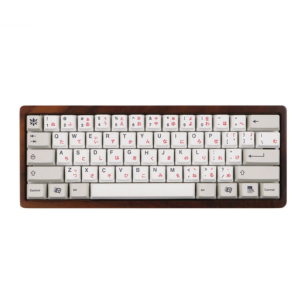 108 Keys Gray&White PBT Keycap Set OEM Profile Sublimation Japanese Custom Keycaps for Mechanical Keyboards