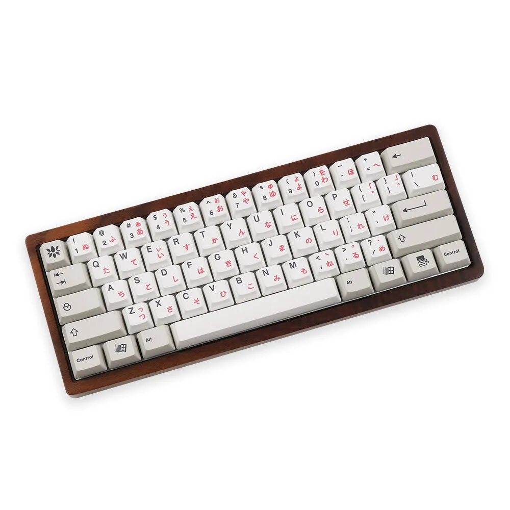 108 Keys Gray&White PBT Keycap Set OEM Profile Sublimation Japanese Custom Keycaps for Mechanical Keyboards