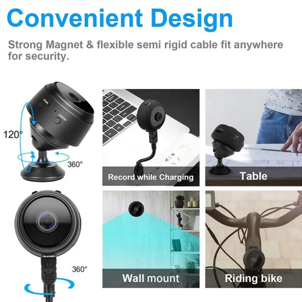 1080P IP Mini Infrared Night Wifi Wireless Camera for Home Security