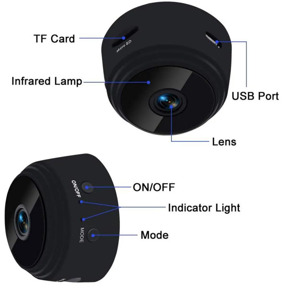 1080P IP Mini Infrared Night Wifi Wireless Camera for Home Security