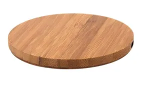 10W Round shape 10W Portable Wireless Charger, Slim Wood Charging Pad AZ10046