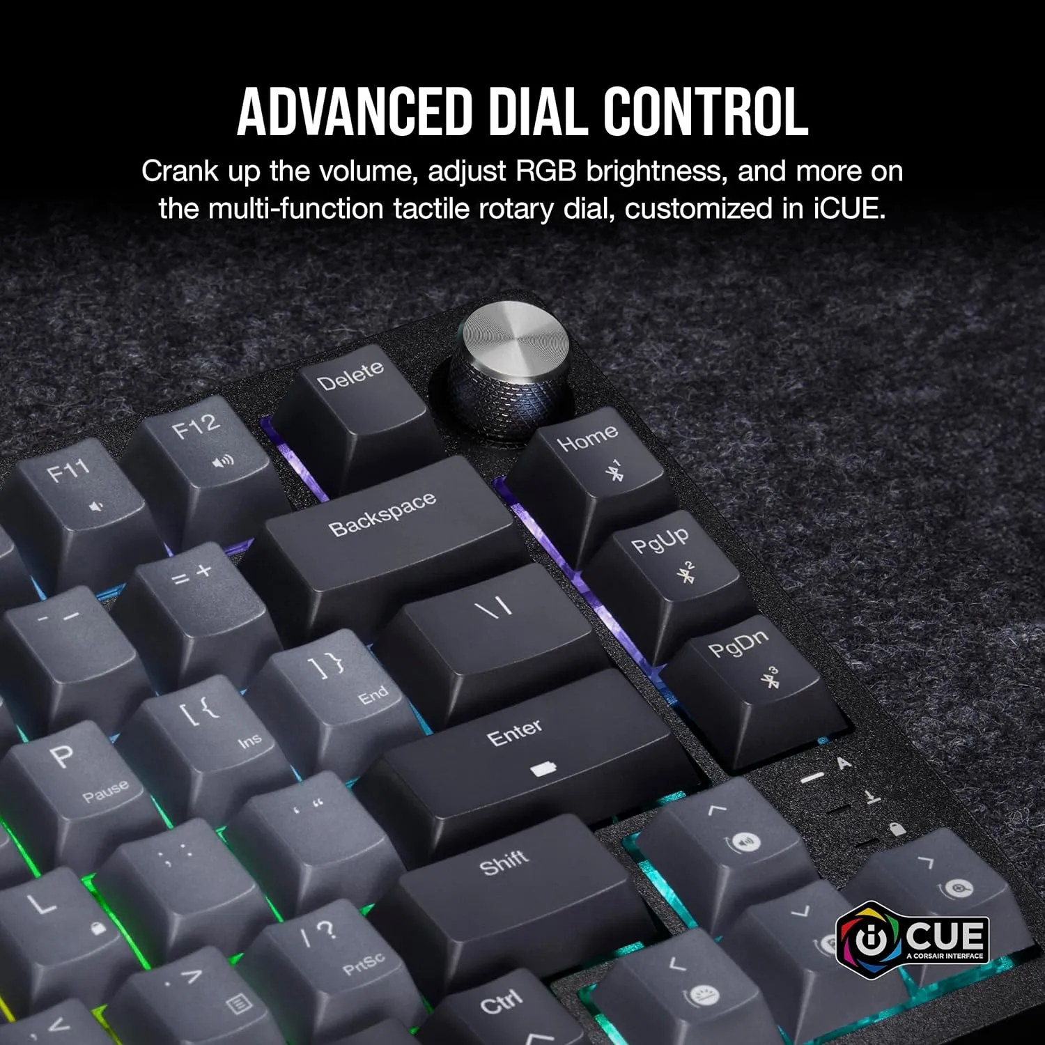 [12月聖誕優惠] Corsair K65 PLUS WIRELESS TACTILE 75% RGB Gray (灰色) 機械遊戲鍵盤 - CH-91D401L-NA