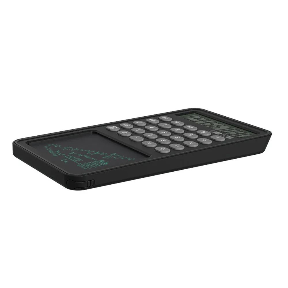 12 Digit Calculator with LCD Writing Board Left Hand Portable Drawing Draft Board Office Finance Calculator for School and Working