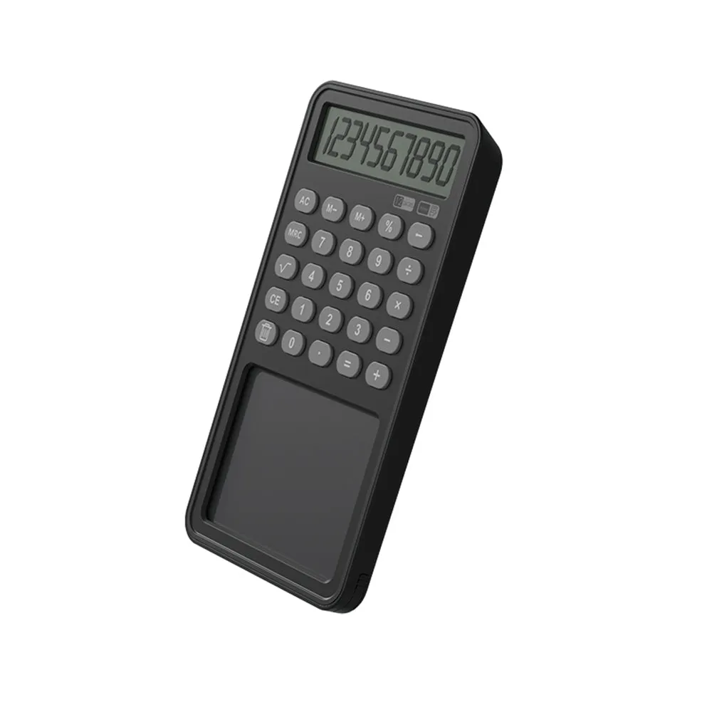 12 Digit Calculator with LCD Writing Board Left Hand Portable Drawing Draft Board Office Finance Calculator for School and Working