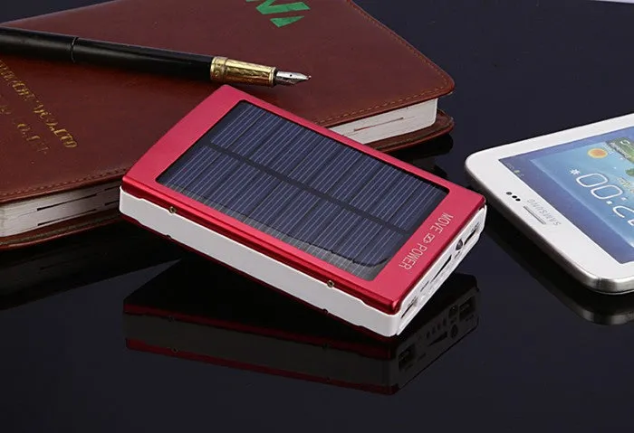 30000mAH Solar Charger 2 Port External Battery Pack Power Bank For Cellphone iPhone 4 4s 5 5S 5C iPad iPod Samsung Portable