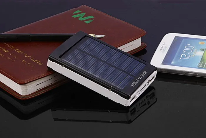 30000mAH Solar Charger 2 Port External Battery Pack Power Bank For Cellphone iPhone 4 4s 5 5S 5C iPad iPod Samsung Portable