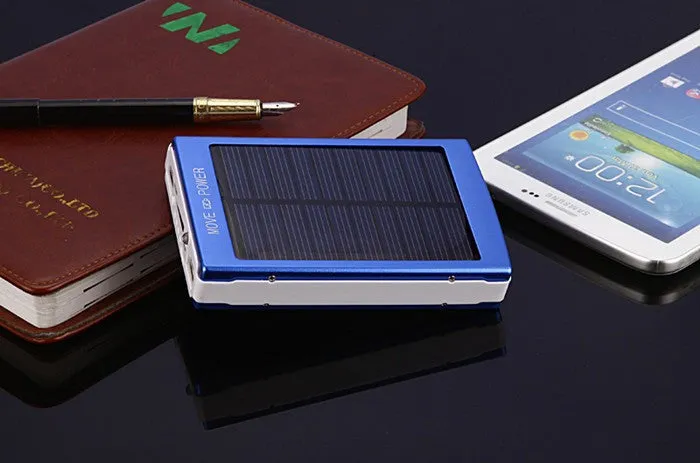 30000mAH Solar Charger 2 Port External Battery Pack Power Bank For Cellphone iPhone 4 4s 5 5S 5C iPad iPod Samsung Portable