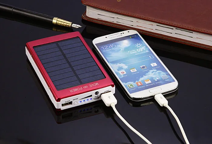 30000mAH Solar Charger 2 Port External Battery Pack Power Bank For Cellphone iPhone 4 4s 5 5S 5C iPad iPod Samsung Portable