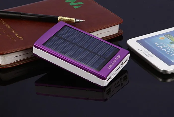 30000mAH Solar Charger 2 Port External Battery Pack Power Bank For Cellphone iPhone 4 4s 5 5S 5C iPad iPod Samsung Portable