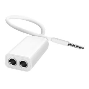 3.5mm Male to Dual 3.5mm Female Audio Splitter Cable - White