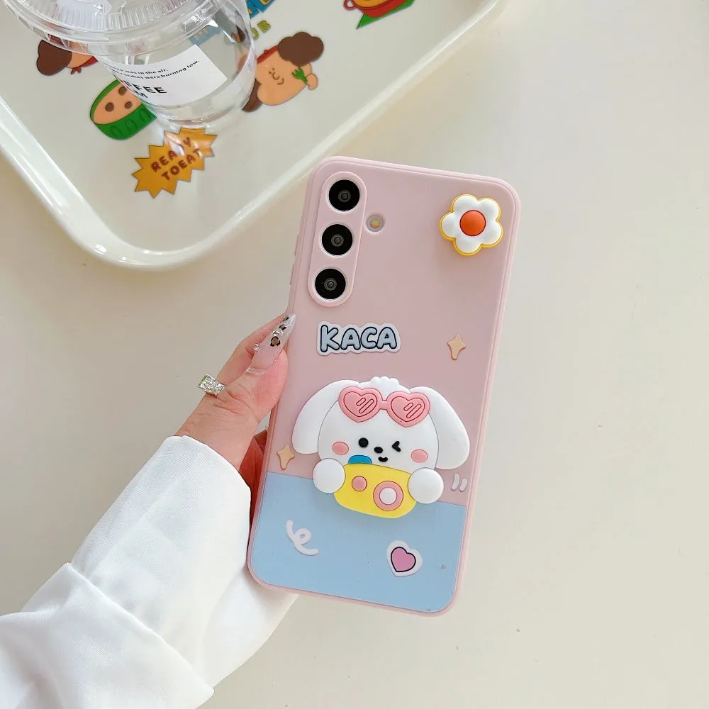 3D Spin Flower Silicone Soft Phone Case - Samsung M35 (5G)