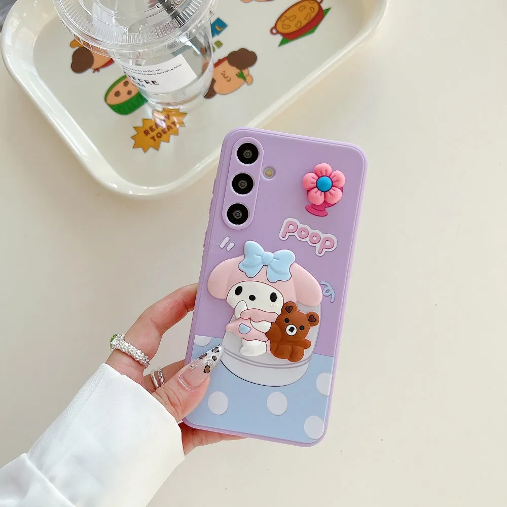 3D Spin Flower Silicone Soft Phone Case - Samsung M35 (5G)