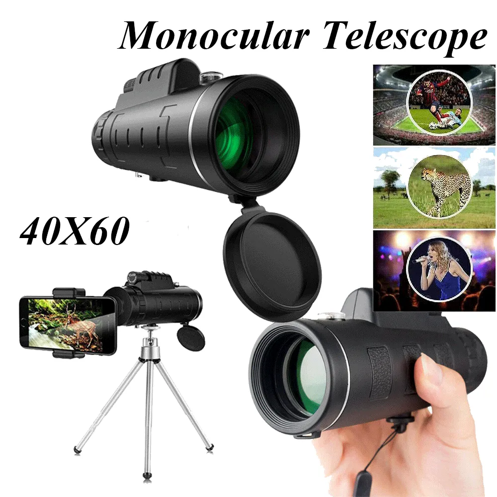 40x60 HD Monocular Starscope Phone Zoom Lense with Compass