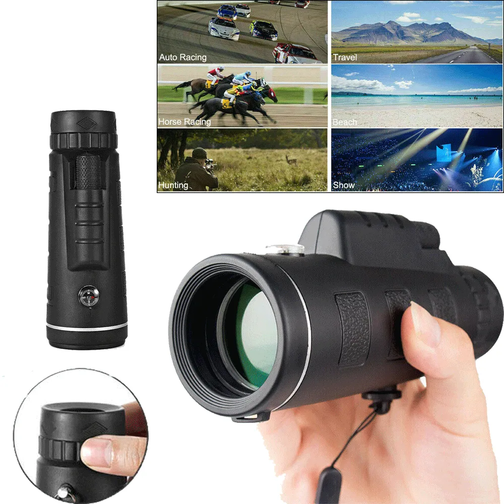 40x60 HD Monocular Starscope Phone Zoom Lense with Compass