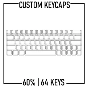 60% Keyboard Custom Keycaps( ANSI | 64 Keys )