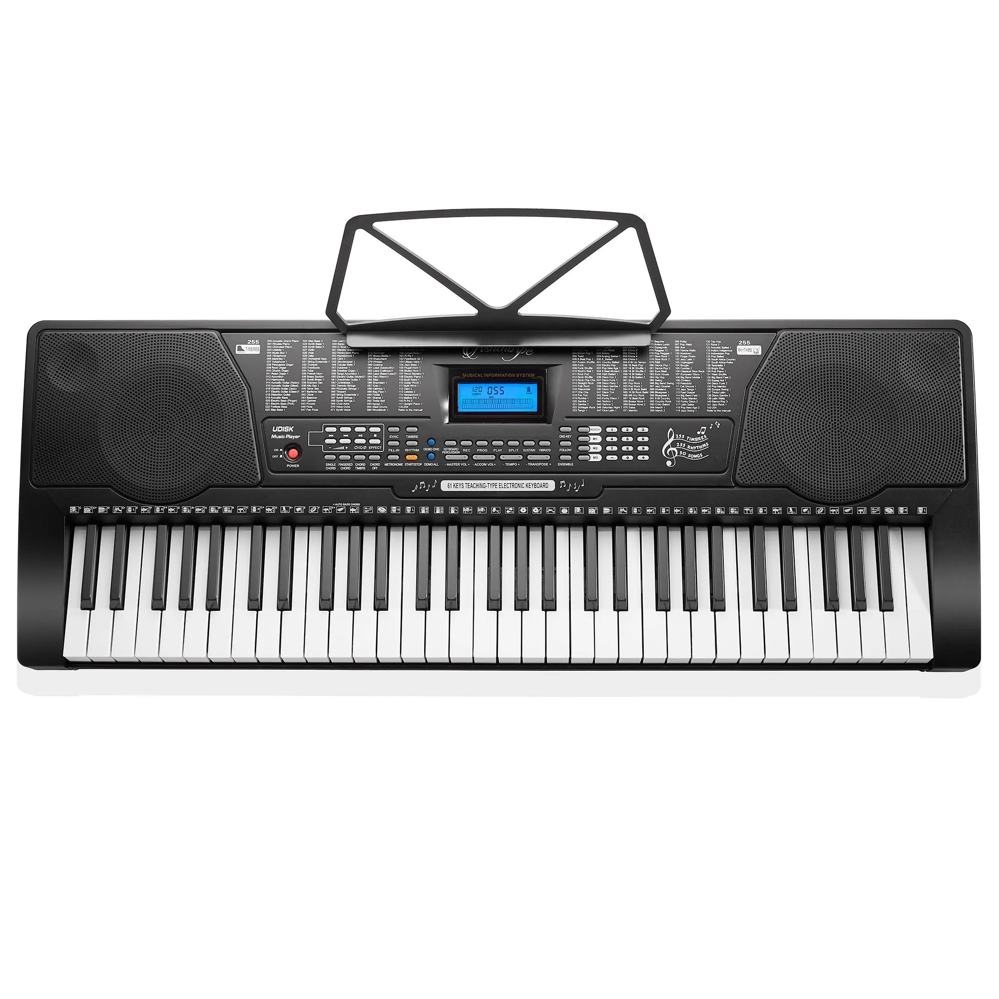 61-Key Digital Keyboard Piano with Full-Size Keys - Beginner Kit - Includes Stand and Bench