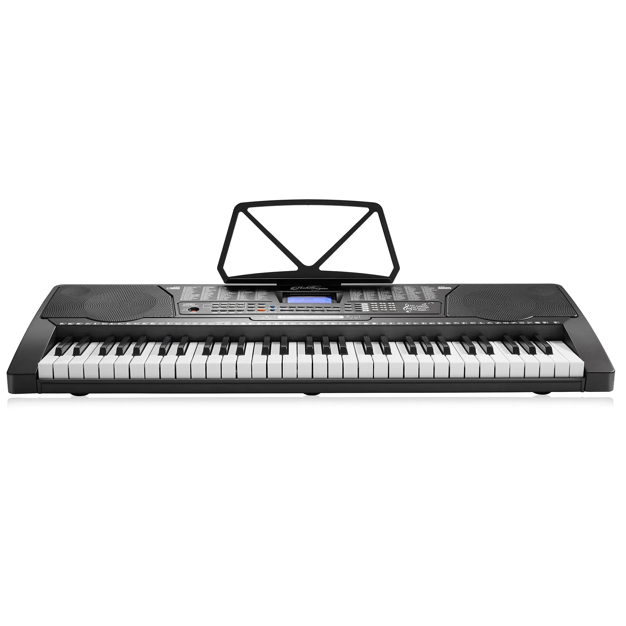 61-Key Digital Keyboard Piano with Full-Size Keys - Beginner Kit - Includes Stand and Bench