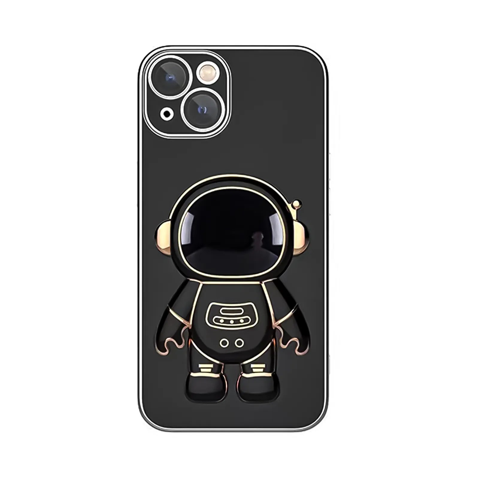 6D Plating Case Cover With Stand Astronaut Phone Case