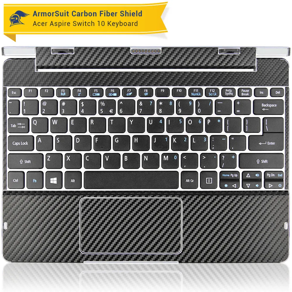 Acer Aspire Switch 10 (Model sw5-011) Keyboard Only - Black Carbon Fiber Film Protector