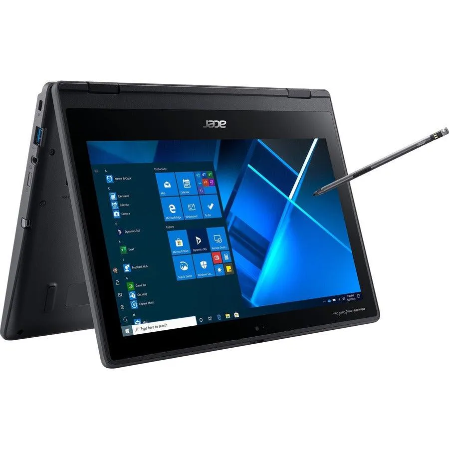 Acer Travelmate Spin B3 Tmb311R-31-C8Gz Hybrid (2-In-1) 29.5 Cm (11.6") Touchscreen Hd Intel® Celeron® N 4 Gb Ddr4-Sdram 64 Gb Flash Wi-Fi 5 (802.11Ac) Windows 10 Pro Black