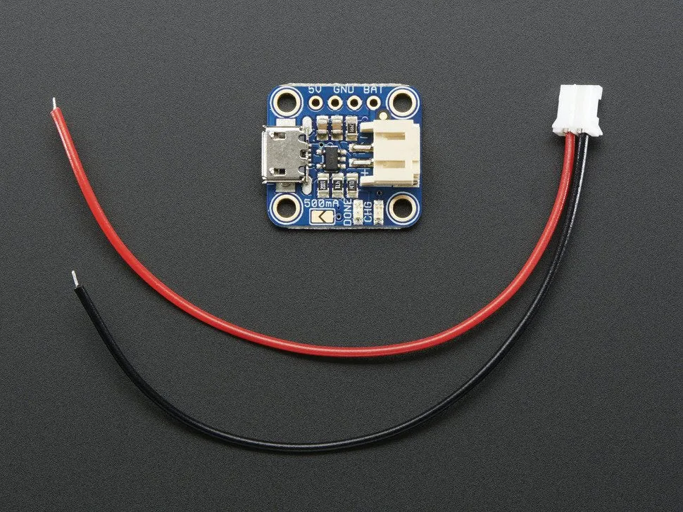 Adafruit Micro Lipo w/MicroUSB Jack - USB LiIon/LiPoly charger - v1