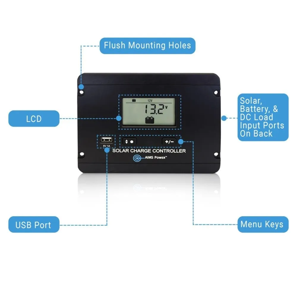 AIMS Power 24VDC Off-Grid Solar Kit | 480 Watt Solar   2500 Watt Modified Sine Inverter