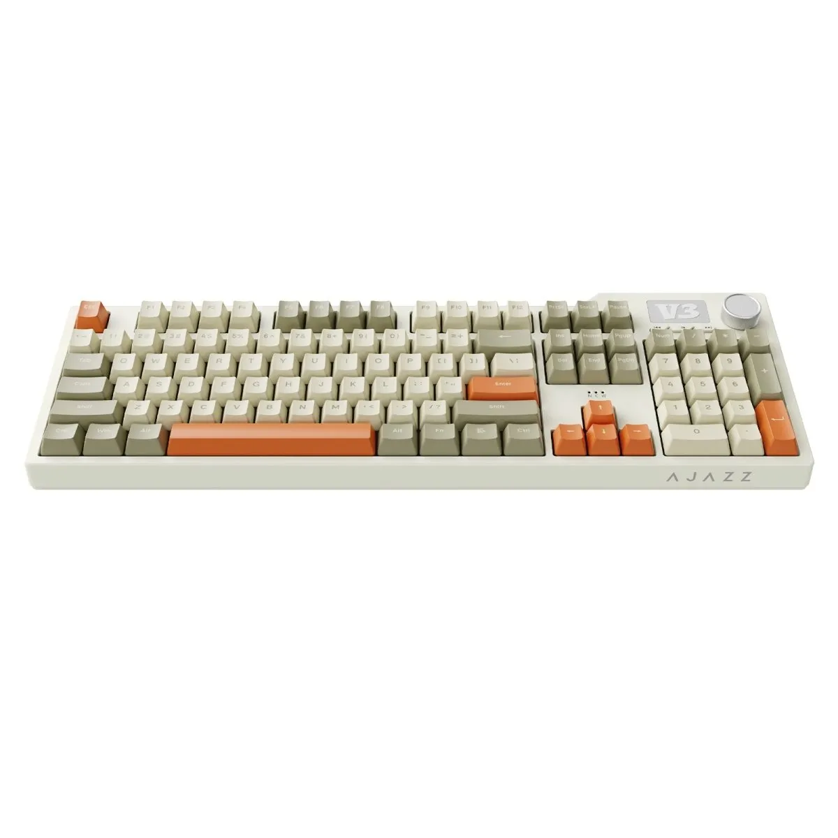 Ajazz AK35i V3 Crey-Cream-Orange Mechanical keyboard Wired White lights (Sea Salt switch)