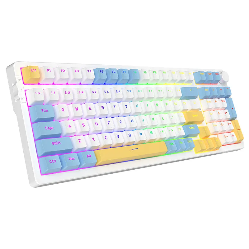 Ajazz AK992 Summer Blue Special Edition Wireless Mechanical Keyboard