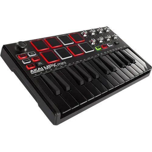 Akai Professional MPK mini MKII Compact Controller (Black-Black)