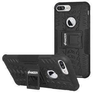 Amzer Hybrid Warrior iPhone 8 Case - Black- Black