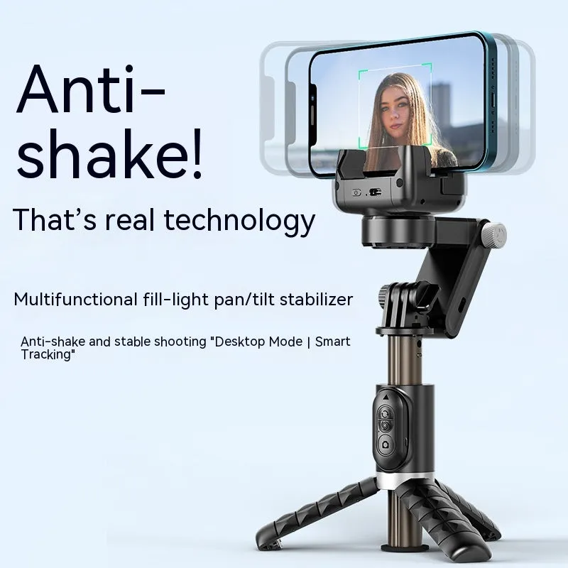 Anti-Shake Gimbal Stabilizer Selfie Stick for Live Streaming, 360° Rotating