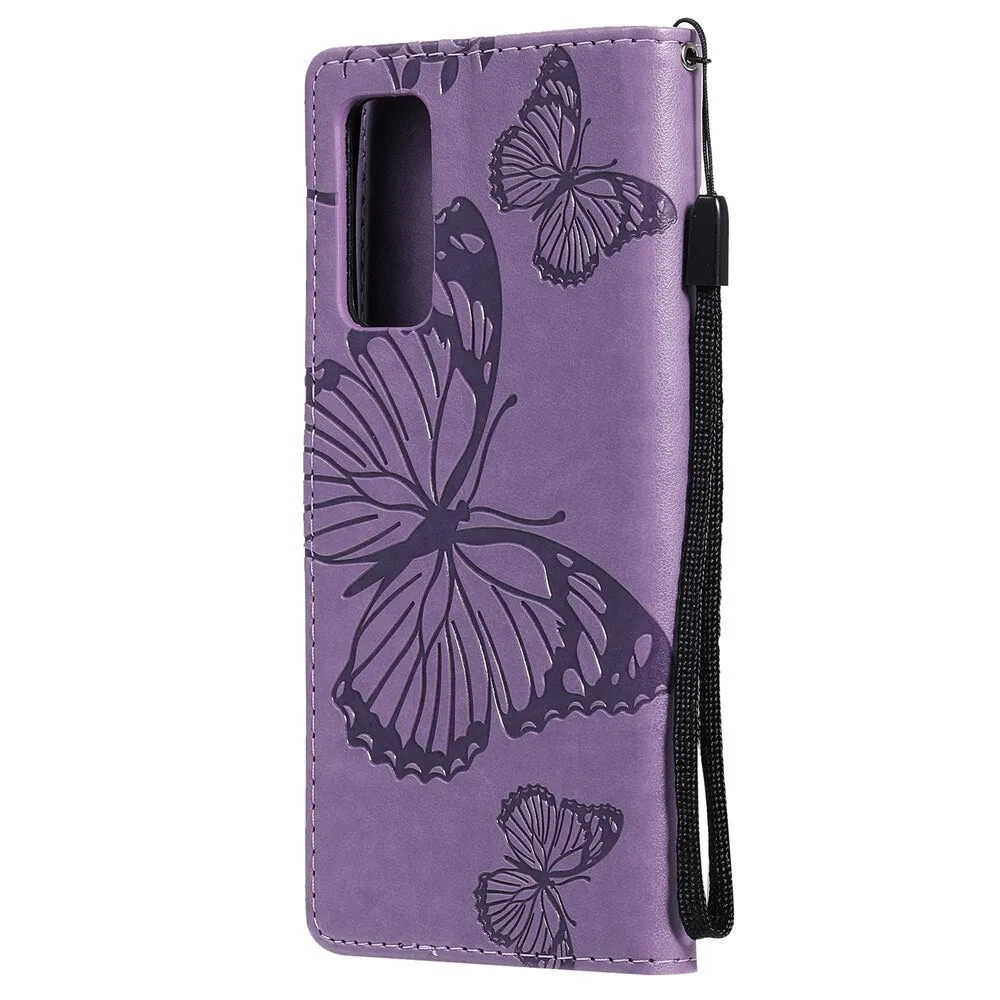 Anymob Samsung Violet Flip Leather Case Wallet Cover Stand Cover