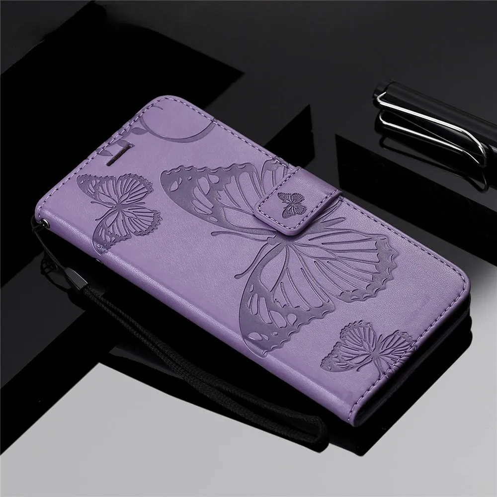 Anymob Samsung Violet Flip Leather Case Wallet Cover Stand Cover