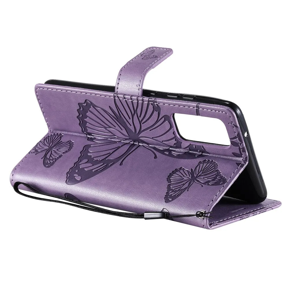 Anymob Samsung Violet Flip Leather Case Wallet Cover Stand Cover