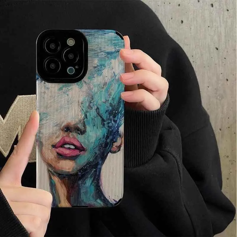 Art Portrait Cute Phone Case for iPhone 15, 14, 13, 11, 12 Pro Max, Mini, 7, 8 Plus, XS Max, XR