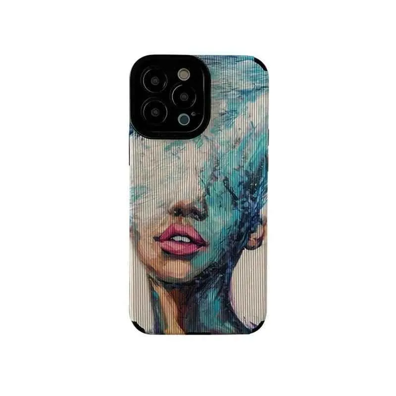 Art Portrait Cute Phone Case for iPhone 15, 14, 13, 11, 12 Pro Max, Mini, 7, 8 Plus, XS Max, XR