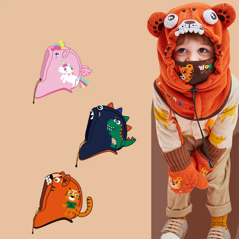 Autumn Cute Animal Winter Children Earmuff Kids Warm Hat