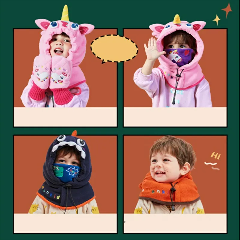 Autumn Cute Animal Winter Children Earmuff Kids Warm Hat