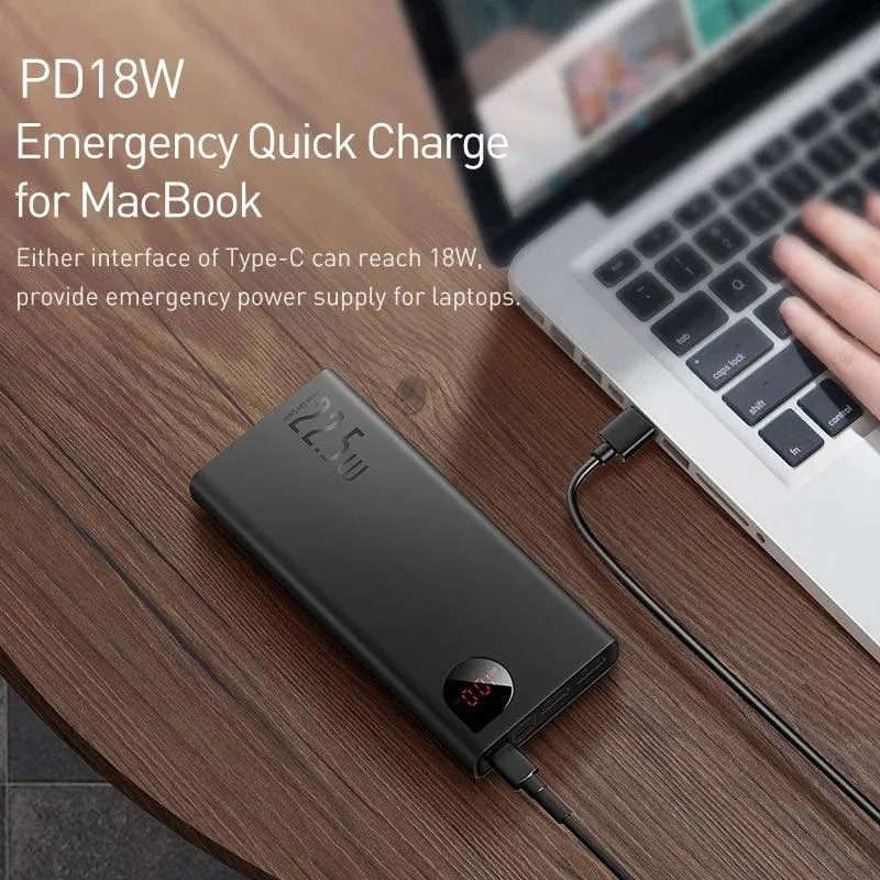 Baseus 22.5W 20000mAh Fast Charging Portable Power Bank with Type C PD for iPhone 15