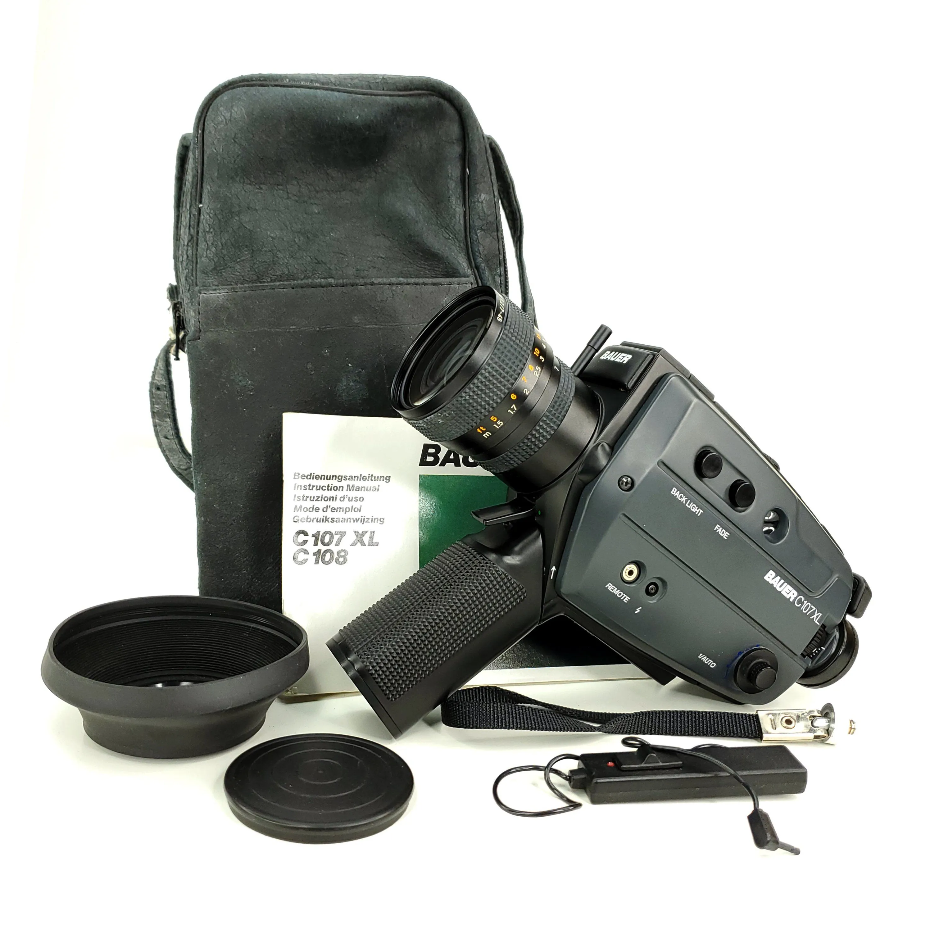 Bauer C107 XL Super 8 Camera Professionally Serviced - With Manual Zoom only