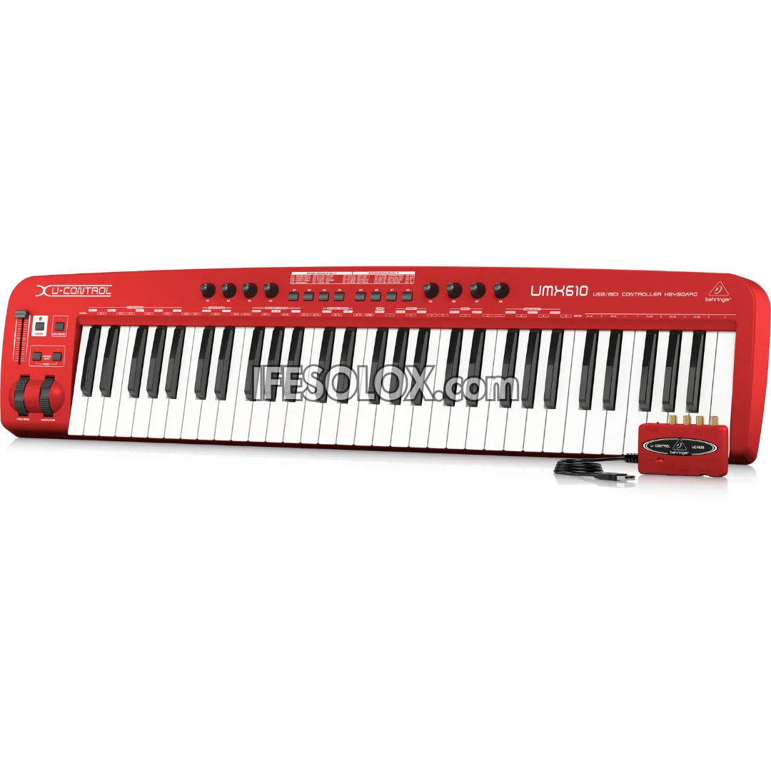 Behringer UMX610 U-CONTROL 61-Key USB/MIDI Controller Keyboard with Separate USB Audio Interface - Brand New