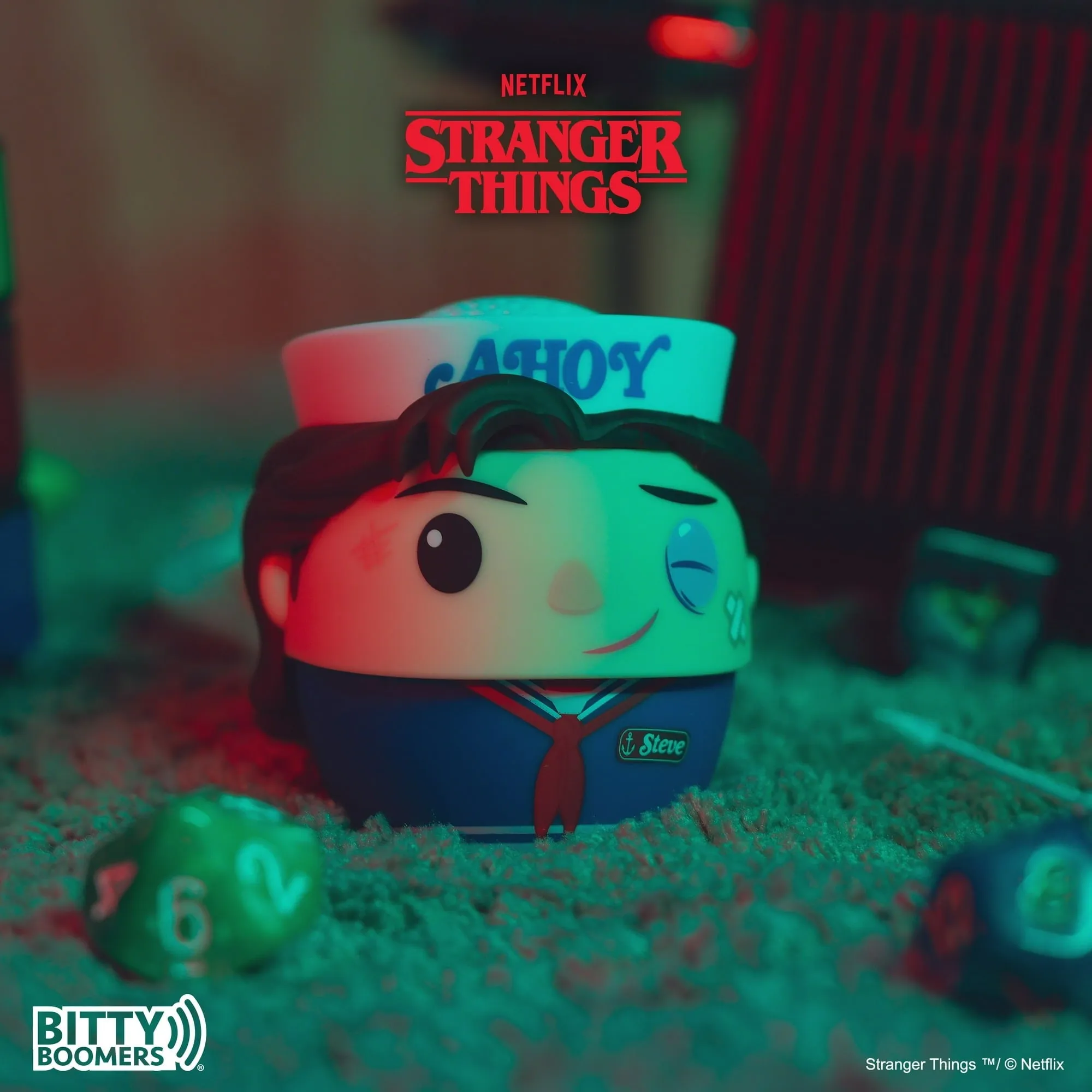 Bitty Boomers BITTYSTSTEVE Stranger Things Steve Mini Bluetooth Speaker- Makes A Great Stocking Stuffer