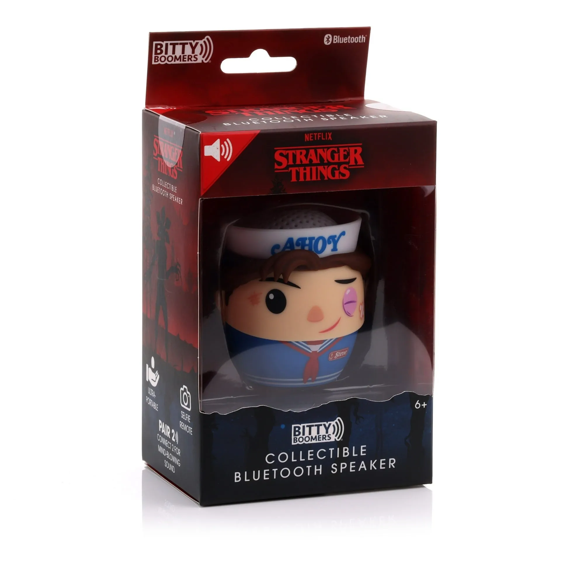 Bitty Boomers BITTYSTSTEVE Stranger Things Steve Mini Bluetooth Speaker- Makes A Great Stocking Stuffer