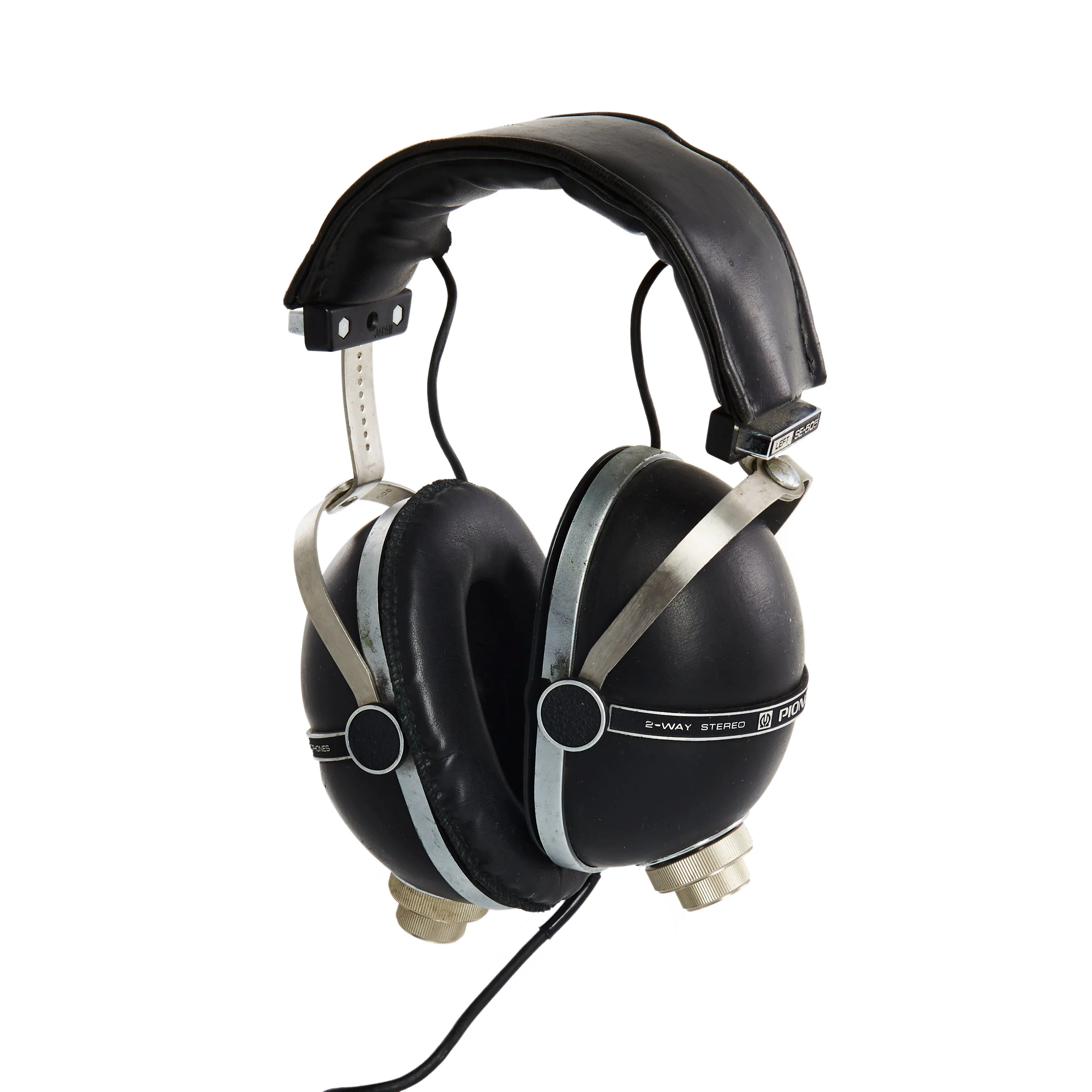 Black Vintage Pioneer Over-Ear Headphones