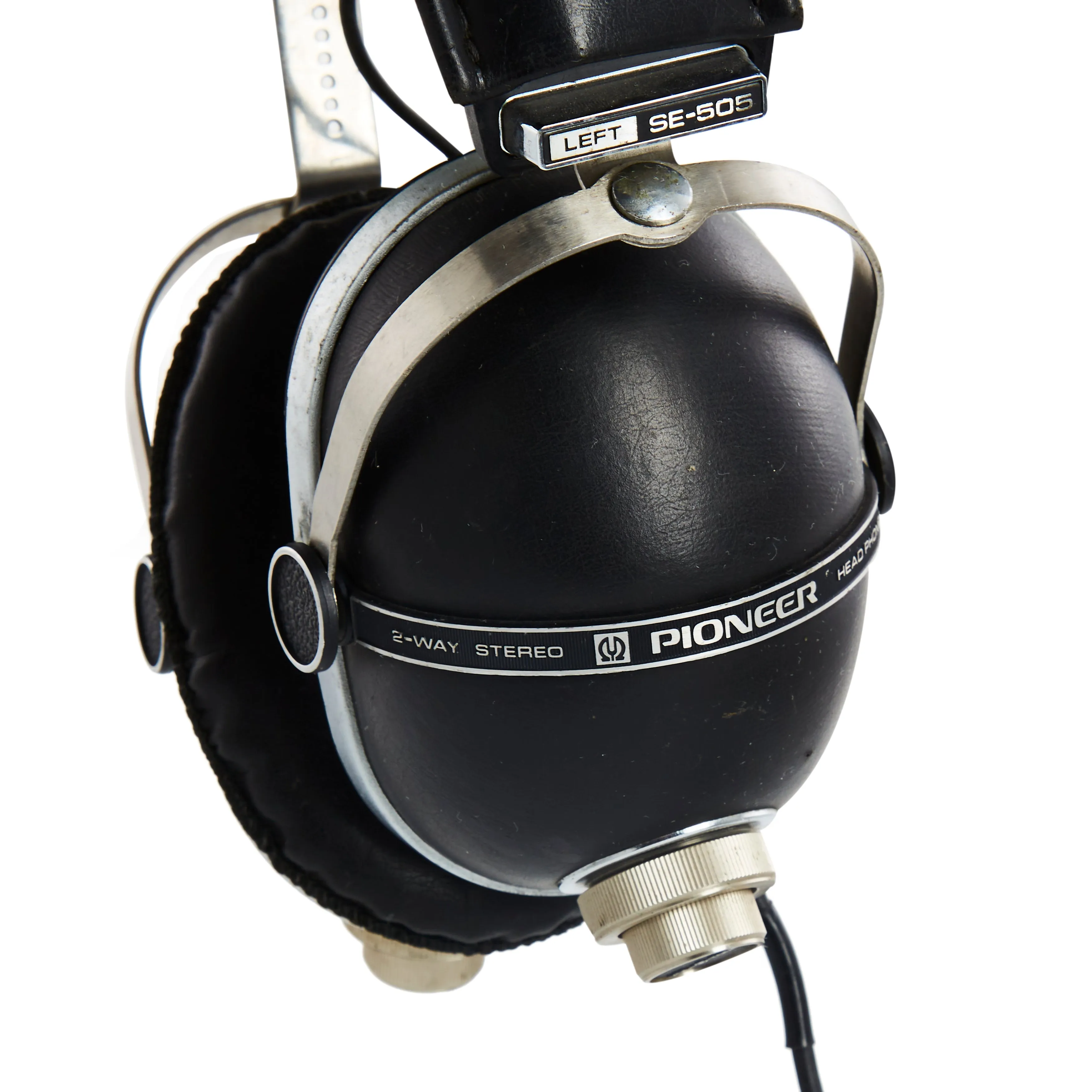 Black Vintage Pioneer Over-Ear Headphones