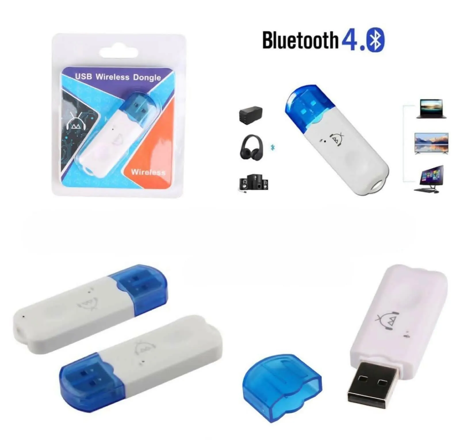 Bluetooth Dongle 4.0 USB Music Audio Receiver for Your Car ( Pack of 1)