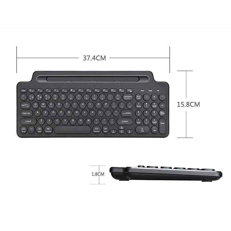 Bluetooth Wireless Keyboard with Touchpad and Adjustable Bracket