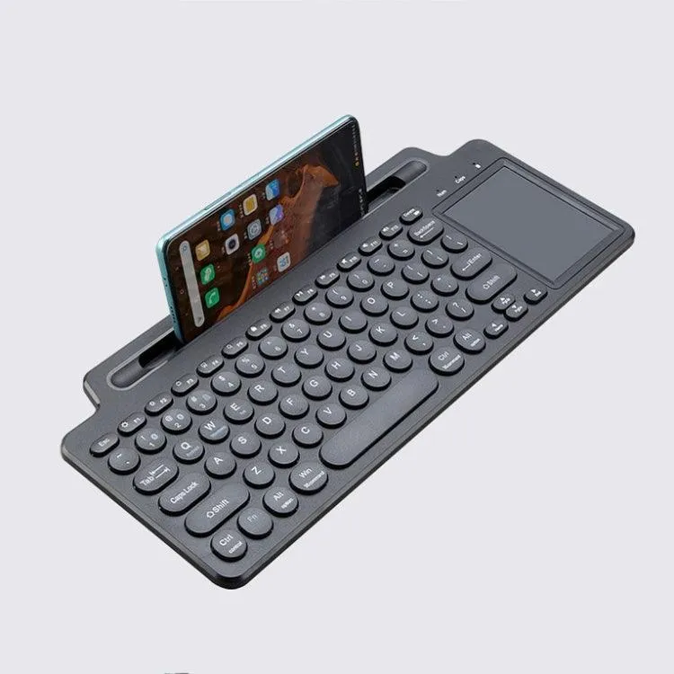 Bluetooth Wireless Keyboard with Touchpad and Adjustable Bracket