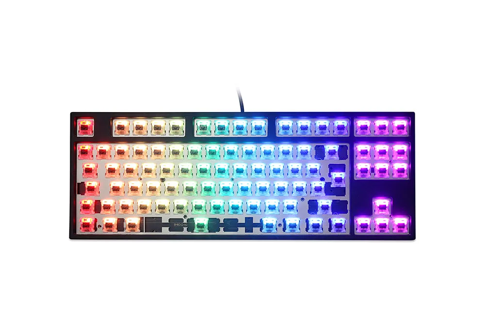 BM80 ISO bm80rgb 80% rgb hot swappable Custom Mechanical Keyboard PCB programmed rgb switch underglow type c qmk VIA